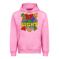Fuchsia Pink be the light Urban Hoodie - Zillion Design Studio