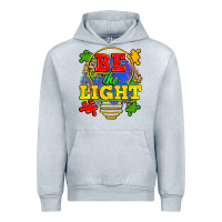 Heather Grey be the light Urban Hoodie - Zillion Design Studio