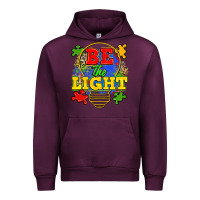 Mauve Wine be the light Urban Hoodie - Zillion Design Studio