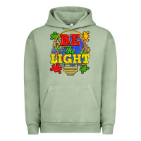 Pigment Oil Green be the light Urban Hoodie - Zillion Design Studio