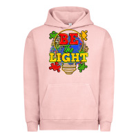 Pigment Salmon be the light Urban Hoodie - Zillion Design Studio