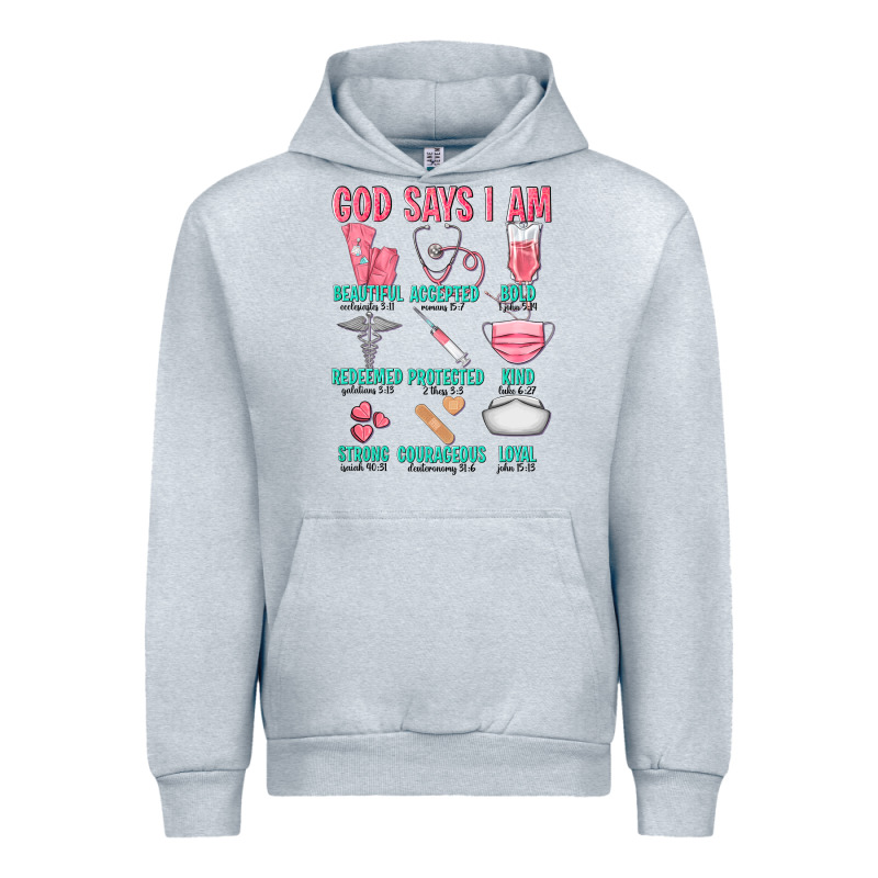 God Says I Am Urban Hoodie by texasbilliewilder | Teevron