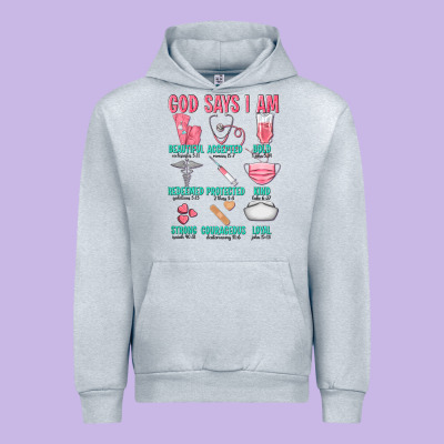 God Says I Am Urban Hoodie Designed By Texasbilliewilder