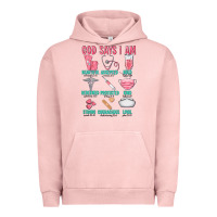 Pigment Salmon god says i am Urban Hoodie - texasbilliewilder