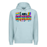 Blue Mist i am enough Premium Hoodie - Zillion Design Studio