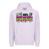 Lilac i am enough Premium Hoodie - Zillion Design Studio