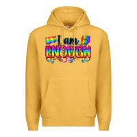 Mustard i am enough Premium Hoodie - Zillion Design Studio