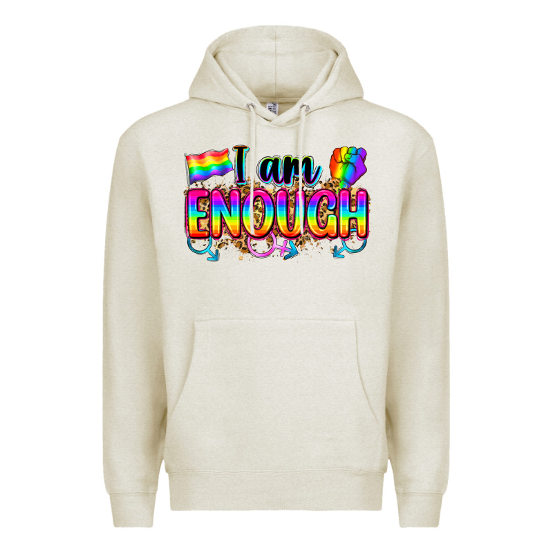 I Am Enough Premium Hoodie by Zillion Design Studio | Teevron