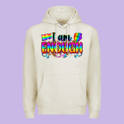 I Am Enough Premium Hoodie Designed By Zillion Design Studio