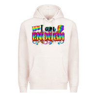 Pale Pink i am enough Premium Hoodie - Zillion Design Studio