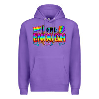 Purple i am enough Premium Hoodie - Zillion Design Studio