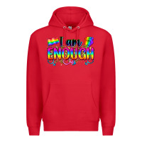 Red i am enough Premium Hoodie - Zillion Design Studio