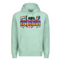 Seafoam i am enough Premium Hoodie - Zillion Design Studio