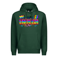 Sports Green i am enough Premium Hoodie - Zillion Design Studio
