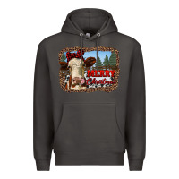 Smoke merry christmas heifer cow with farm Premium Hoodie - RanaPortraitStore