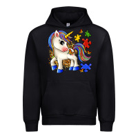 Black autism unicorn Urban Hoodie - Zillion Design Studio