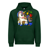 Forest Green autism unicorn Urban Hoodie - Zillion Design Studio