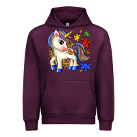 Mauve Wine autism unicorn Urban Hoodie - Zillion Design Studio