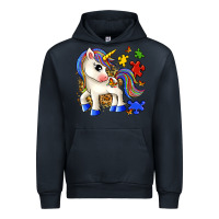 Navy autism unicorn Urban Hoodie - Zillion Design Studio