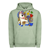Pigment Oil Green autism unicorn Urban Hoodie - Zillion Design Studio