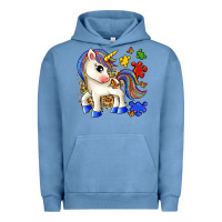 Pigment Pebble Blue autism unicorn Urban Hoodie - Zillion Design Studio