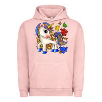 Pigment Salmon autism unicorn Urban Hoodie - Zillion Design Studio
