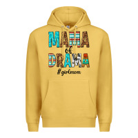 Antique Gold mama of drama girl mom Premium Hoodie - texasbilliewilder