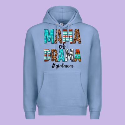 Mama Of Drama Girl Mom Premium Hoodie Designed By Texasbilliewilder