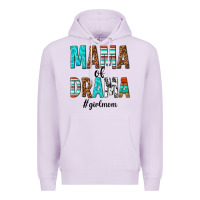 Lilac mama of drama girl mom Premium Hoodie - texasbilliewilder