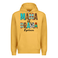 Mustard mama of drama girl mom Premium Hoodie - texasbilliewilder