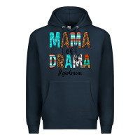 Navy mama of drama girl mom Premium Hoodie - texasbilliewilder