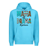 Ocean Blue mama of drama girl mom Premium Hoodie - texasbilliewilder