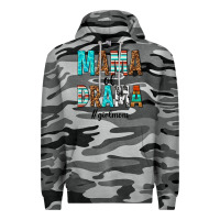 Slate Camo mama of drama girl mom Premium Hoodie - texasbilliewilder