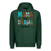 Sports Green mama of drama girl mom Premium Hoodie - texasbilliewilder