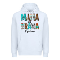 White mama of drama girl mom Premium Hoodie - texasbilliewilder