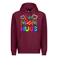 Burgundy free mom hugs Premium Hoodie - Zillion Design Studio