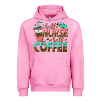 Fuchsia Pink half nurse half coffee Urban Hoodie - texasbilliewilder