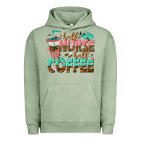 Pigment Oil Green half nurse half coffee Urban Hoodie - texasbilliewilder