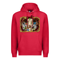 Cardinal heifer cow christmas western background Premium Hoodie - RanaPortraitStore