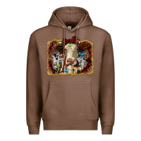Chestnut heifer cow christmas western background Premium Hoodie - RanaPortraitStore
