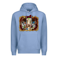 Colony Blue heifer cow christmas western background Premium Hoodie - RanaPortraitStore