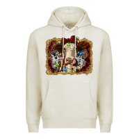 Oatmeal Heather heifer cow christmas western background Premium Hoodie - RanaPortraitStore