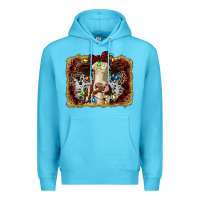 Ocean Blue heifer cow christmas western background Premium Hoodie - RanaPortraitStore