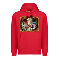 Red heifer cow christmas western background Premium Hoodie - RanaPortraitStore