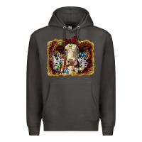Smoke heifer cow christmas western background Premium Hoodie - RanaPortraitStore