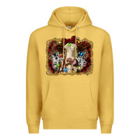 Antique Gold heifer cow christmas western background Premium Hoodie - RanaPortraitStore