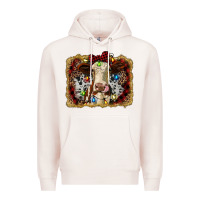 Pale Pink heifer cow christmas western background Premium Hoodie - RanaPortraitStore
