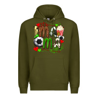 Mama Soccer With Popcorn Premium Hoodie | Teevron
