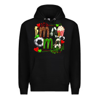 Black mama soccer with popcorn Premium Hoodie - texasbilliewilder