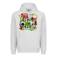 Dove Grey mama soccer with popcorn Premium Hoodie - texasbilliewilder